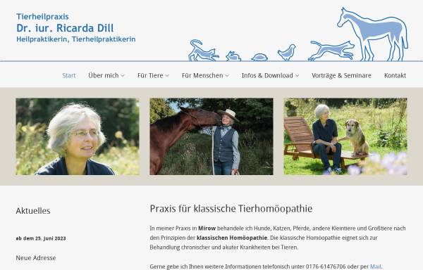 Vorschau von www.tierheilkunde-owl.de, Tierheilpraxis Dr. iur. Ricarda Dill