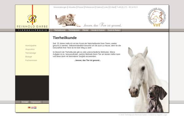 Vorschau von www.tierheilpraxis-garbe.de, Tierheilpraxis Garbe