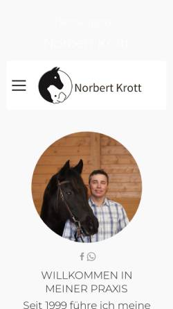 Vorschau der mobilen Webseite tierheilpraxis-krott.de, Tierheilpraxis Krott