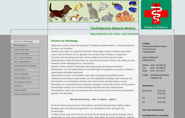 Vorschau von www.materia-medica-bo.de, Tierheilpraxis Materia Medica
