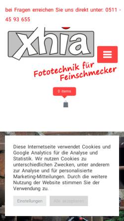 Vorschau der mobilen Webseite xhia.de, Xhia Produktentwicklung Dr. Harald Gorr