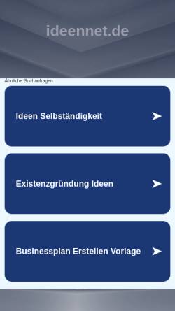 Vorschau der mobilen Webseite www.ideennet.de, Ideen Net - Verlag für die Deutsche Wirtschaft AG