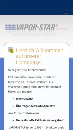 Vorschau der mobilen Webseite www.direktvertriebspartner.de, Vapor - Star, Inh. Johann Heimerl