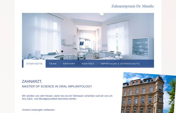 Vorschau von www.dr-mandic.de, Zahnarztpraxis Dr. Boris Mandic