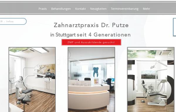 Vorschau von www.dr-putze.com, Zahnarztpraxis Dr. Putze