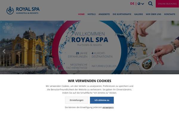 Vorschau von www.royalspa.cz, Royal Spas of Europe