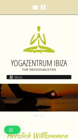 Vorschau der mobilen Webseite www.yogaferienibiza.de, Yoga Zentrum Ibiza