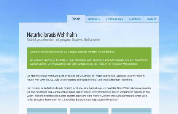 Vorschau von www.heilpraktiker-wehrhahn-fritzlar.de, Naturheilpraxis Wehrhahn