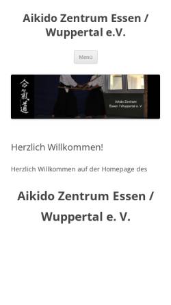 Vorschau der mobilen Webseite www.aikido-zentrum-essen.de, Aikido-Zentrum Essen/Wuppertal