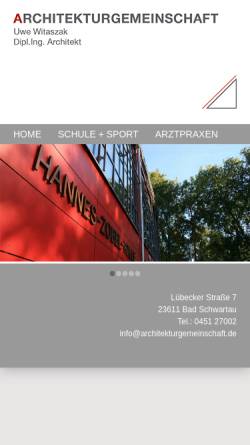 Vorschau der mobilen Webseite architekturgemeinschaft.de, Zeschke & Witaszak