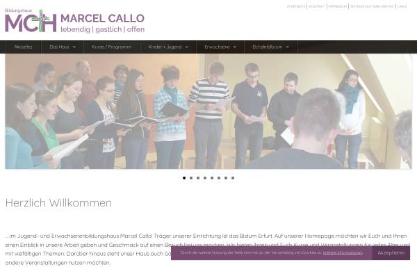 Vorschau von www.mch-heiligenstadt.de, Jugend und Erwachsenen-Bildungshaus Marcel Callo