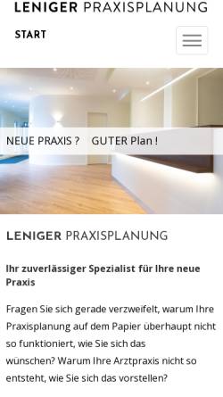 Vorschau der mobilen Webseite www.leniger-praxisplanung.de, Leniger-Salley, Bernhard