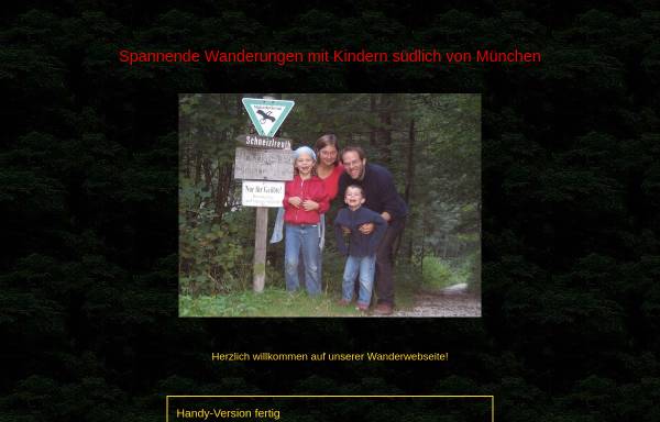 Vorschau von www.familiesteiner.de, Wandern mit Kindern südlich von München