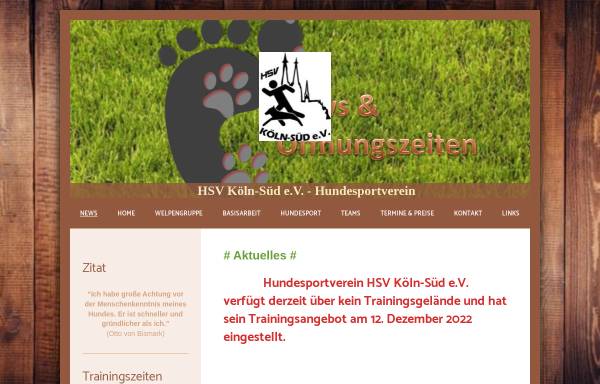 Vorschau von www.dvg-hsv-koeln-sued-e-v-hundesport.de, HSV Köln-Süd e.V.