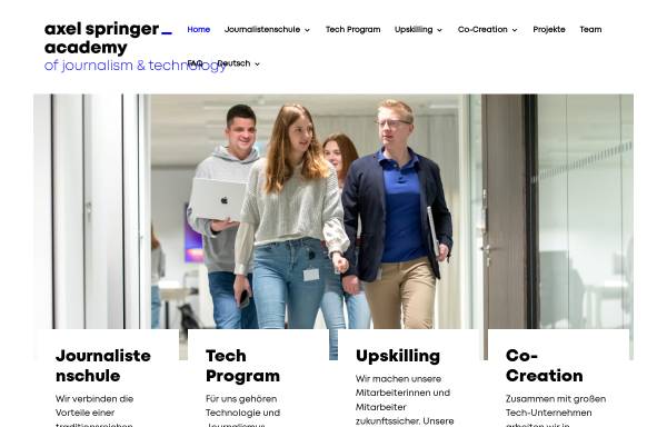 Vorschau von www.axel-springer-akademie.de, Axel Springer Akademie
