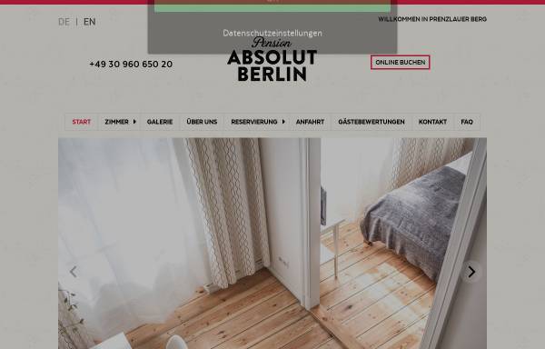 Vorschau von pension-absolutberlin.de, Absolut Berlin