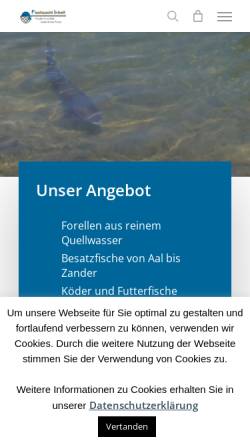 Vorschau der mobilen Webseite fischzuchtinhoff.de, Fischzucht Inhoff