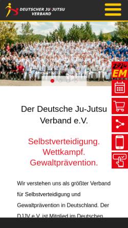 Vorschau der mobilen Webseite www.djjv.de, Deutscher Ju-Jutsu Verband e.V. - DJJV