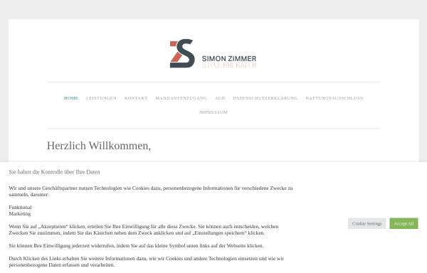 Vorschau von www.hwzimmer.de, Diplom-Finanzwirt Hans-Wilfried Zimmer