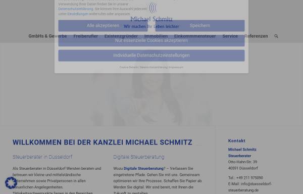 Vorschau von www.duesseldorf-steuerberatung.de, Steuerberater Michael Schmitz