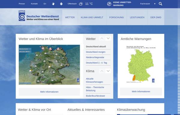 Vorschau von www.dwd.de, Agrowetter - Deutscher Wetterdienst