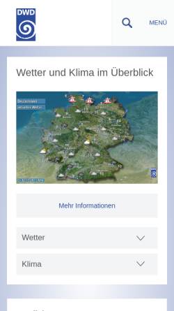 Vorschau der mobilen Webseite www.dwd.de, Agrowetter - Deutscher Wetterdienst