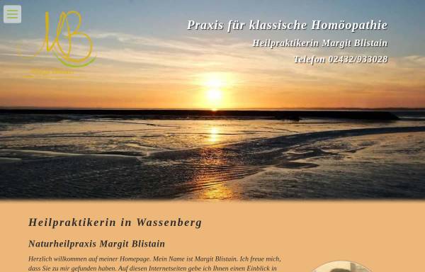 Vorschau von www.heilpraktikerin-wassenberg.de, Praxis für Klassische Homöopathie Margit Blistain