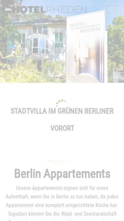 Vorschau der mobilen Webseite www.berlinappartement.de, Appartementhaus Karlshorst