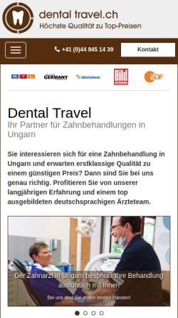 Vorschau der mobilen Webseite www.dentaltravel.ch, Dental Travel GmbH