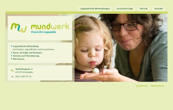 Vorschau von www.mundwerk-wiesbaden.de, Mundwerk - Praxis für Logopädie