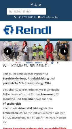 Vorschau der mobilen Webseite www.reindl.eu, Reindl Vertriebs GmbH