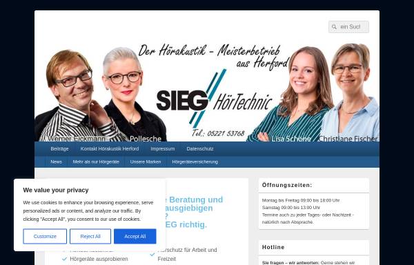 Vorschau von www.hoergeraet24.de, SIEG HörTechnic GmbH