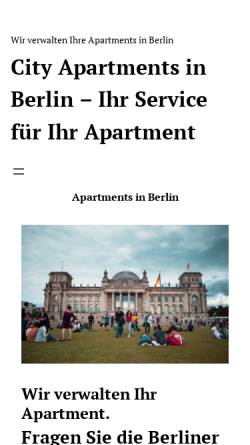 Vorschau der mobilen Webseite www.berlin-bett.de, City-Apartments