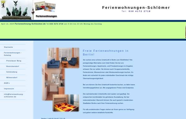 Vorschau von www.ferienwohnung-schloemer.de, Ferienwohnungen Schlömer