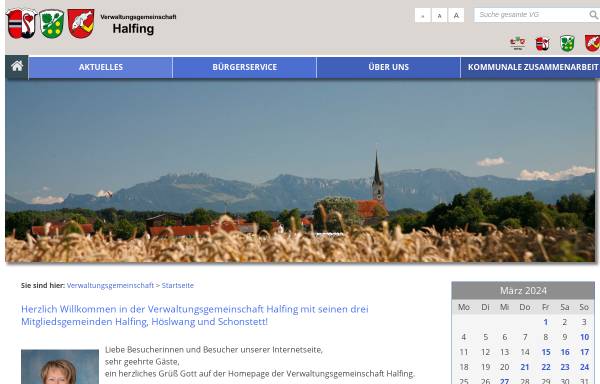 Vorschau von www.vg-halfing.de, Halfing