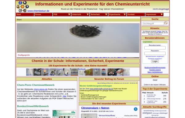 Vorschau von www.chemiestun.de, Chemiestun.de