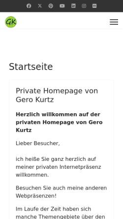 Vorschau der mobilen Webseite www.gerokurtz.de, Kurtz, Gero