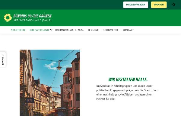 Vorschau von www.gruene-in-halle.de, Bündnis 90/Die Grünen Halle an der Saale