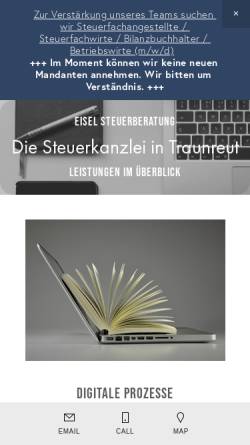 Vorschau der mobilen Webseite www.eisel-stb.de, Eisel Steuerberatung
