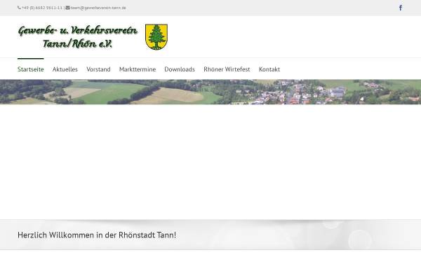 Vorschau von www.gewerbeverein-tann.de, Gewerbe- und Verkehrsverein Tann (Rhön)