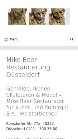 Vorschau der mobilen Webseite beer-restaurierung.de, Mike Beer