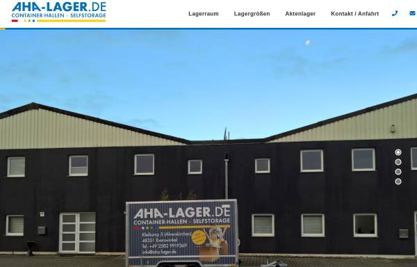 Vorschau von www.aha-lager.de, AHA-Lager GbR