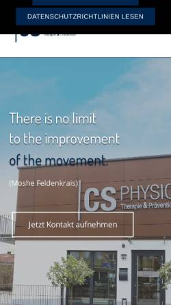 Vorschau der mobilen Webseite www.physiotherapie-stallmann.de, Praxis für Physiotherapie Christoph Stallmann