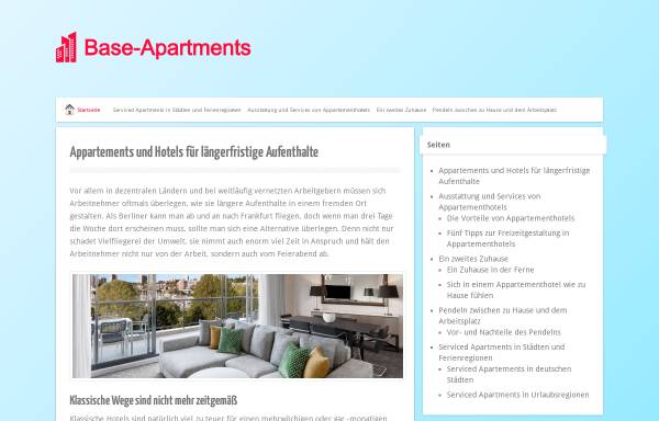 Vorschau von www.base-apartments.de, Base Apartments - Karin Müller