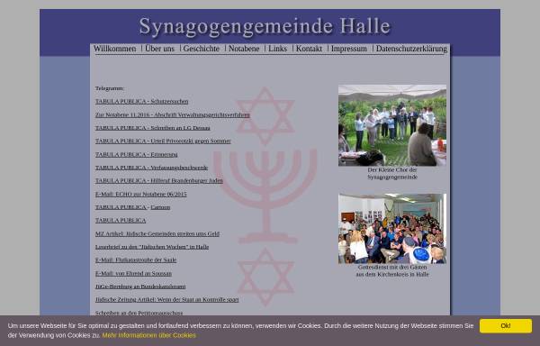 Vorschau von www.synagogengemeinde.de, Synagogengemeinde zu Halle