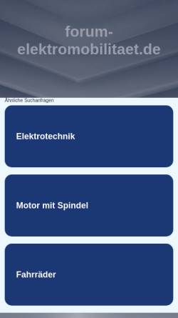 Vorschau der mobilen Webseite www.forum-elektromobilitaet.de, Forum ElektroMobilität e.V.