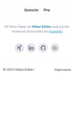 Vorschau der mobilen Webseite niklaskoehler.de, Köhler, Niklas
