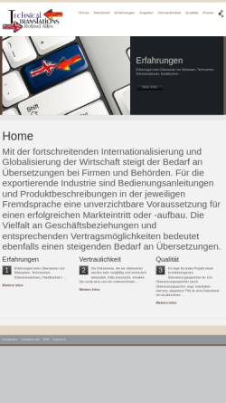 Vorschau der mobilen Webseite www.technical-translations.biz, Technical Translations, Inh. Roland Allen