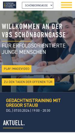 Vorschau der mobilen Webseite schoenborngasse.vbs.ac.at, VBS Schönborngasse