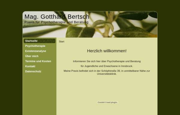 Vorschau von www.gotthardbertsch.at, Mag. Gotthard Bertsch - Praxis für Psychotherapie und Beratung